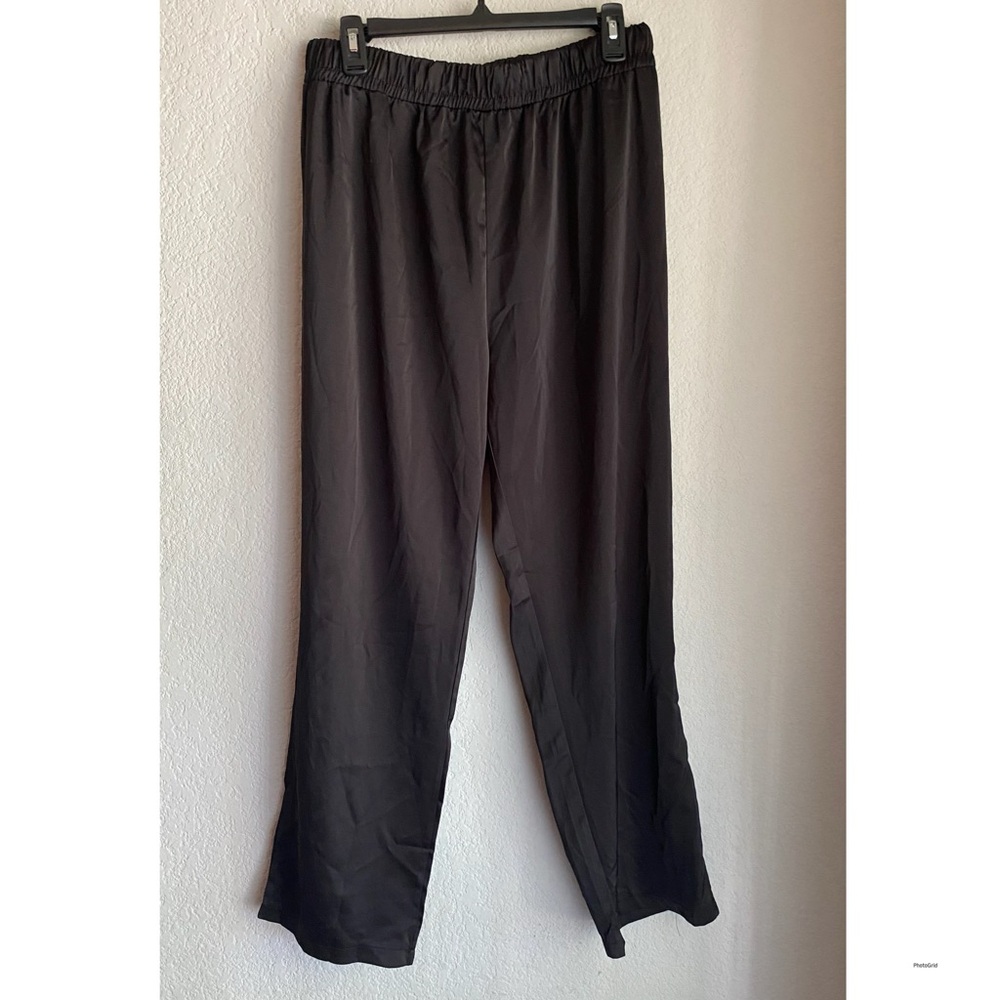 Men's Black Elastic-Waist Pants